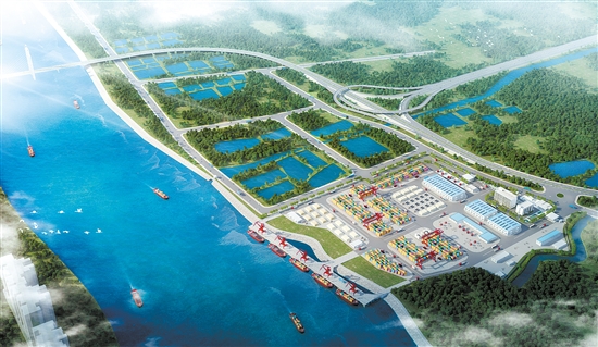 開(kāi)平市三埠港搬遷項(xiàng)目效果圖。