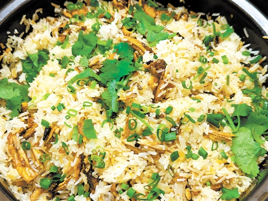 臺山黃鱔飯口感松軟，味道鮮美。