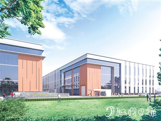 廣東科美金屬制造有限公司新工廠奠基，這是鶴山推動項目招引、動工、投產(chǎn)的又一有力見證。圖為項目效果圖。