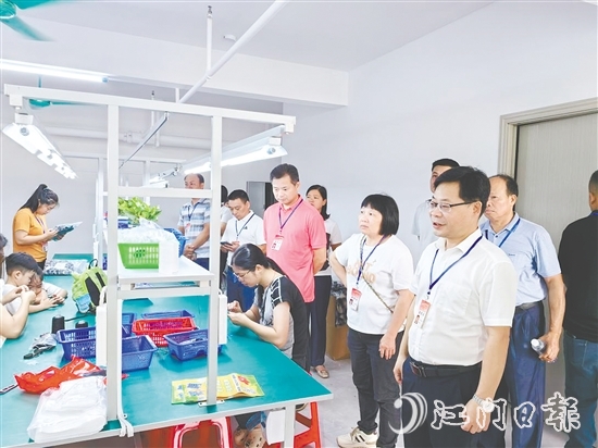 人大代表們實地視察幸福共富工坊。