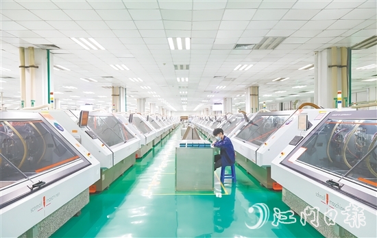 17家開平企業(yè)上榜2025年廣東制造業(yè)500強企業(yè)。圖為上榜企業(yè)開平依利安達電子有限公司的生產(chǎn)車間。