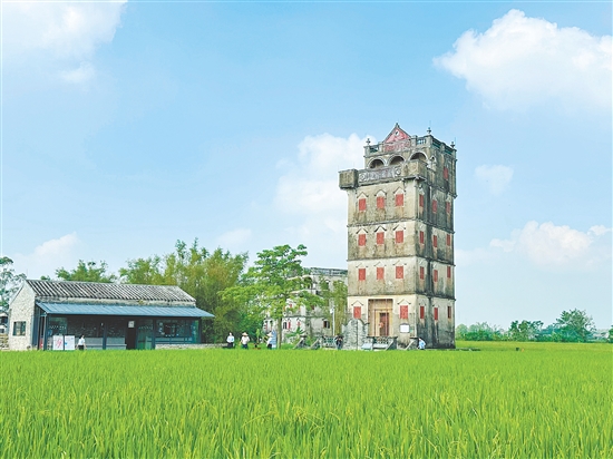 圖為開平碉樓自力村景區(qū)。