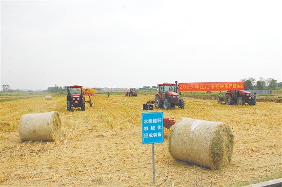 2025年江門市冬種生產(chǎn)現(xiàn)場會展示的農(nóng)機(jī)主要來自恩平市社村合作農(nóng)業(yè)發(fā)展有限公司，其中部分農(nóng)機(jī)技術(shù)正在申報(bào)專利。