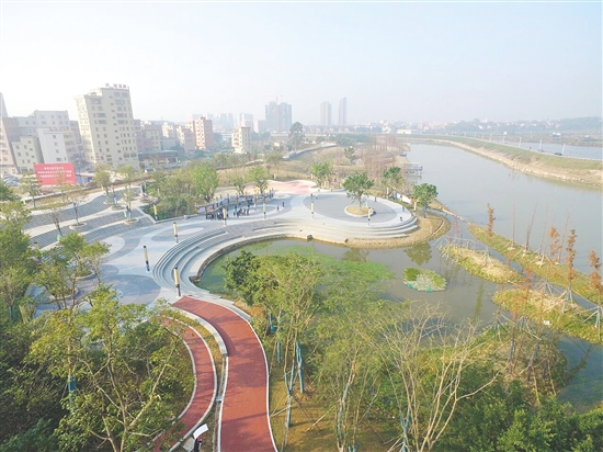 沙坪河“清泉如許”小微濕地。