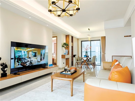 博學(xué)名苑豪裝江景樣板房實(shí)景圖。